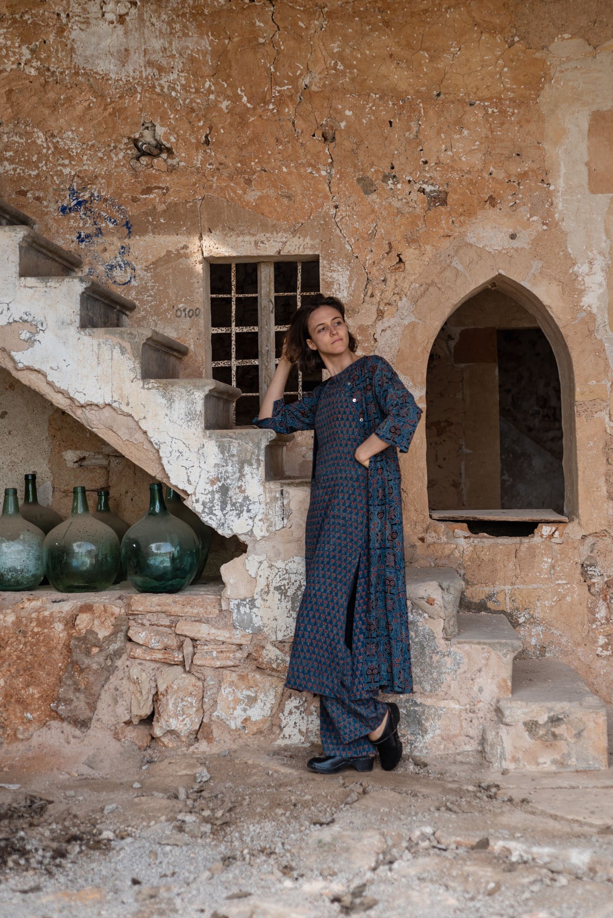 Blue Ajrakh Long Shirt