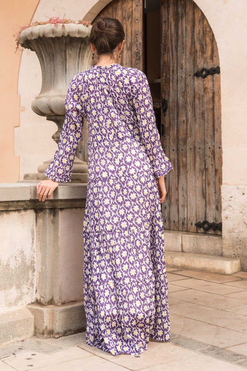crushed cotton dress Maku Crushed Cotton Dress Navy GENTLEWENCH