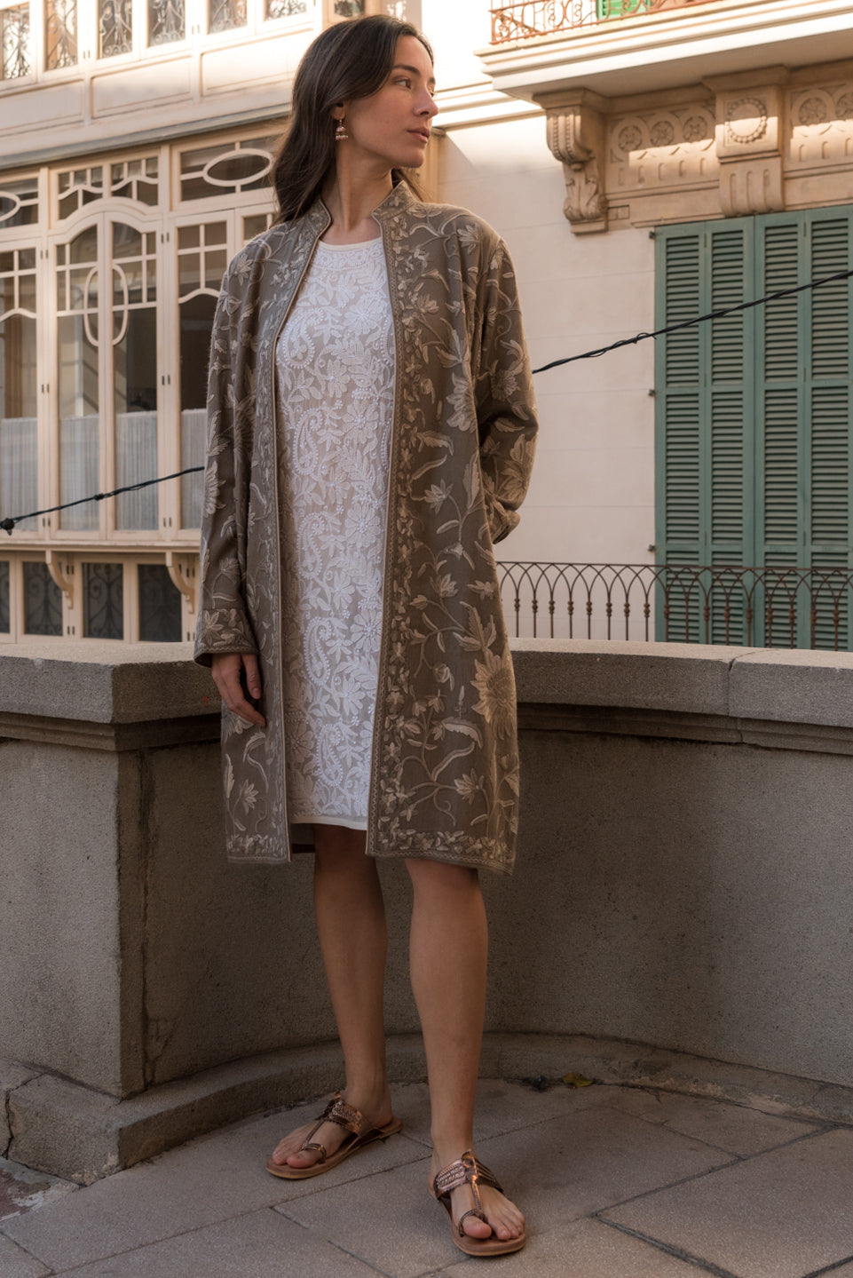 Embroidered Pashmina Coat