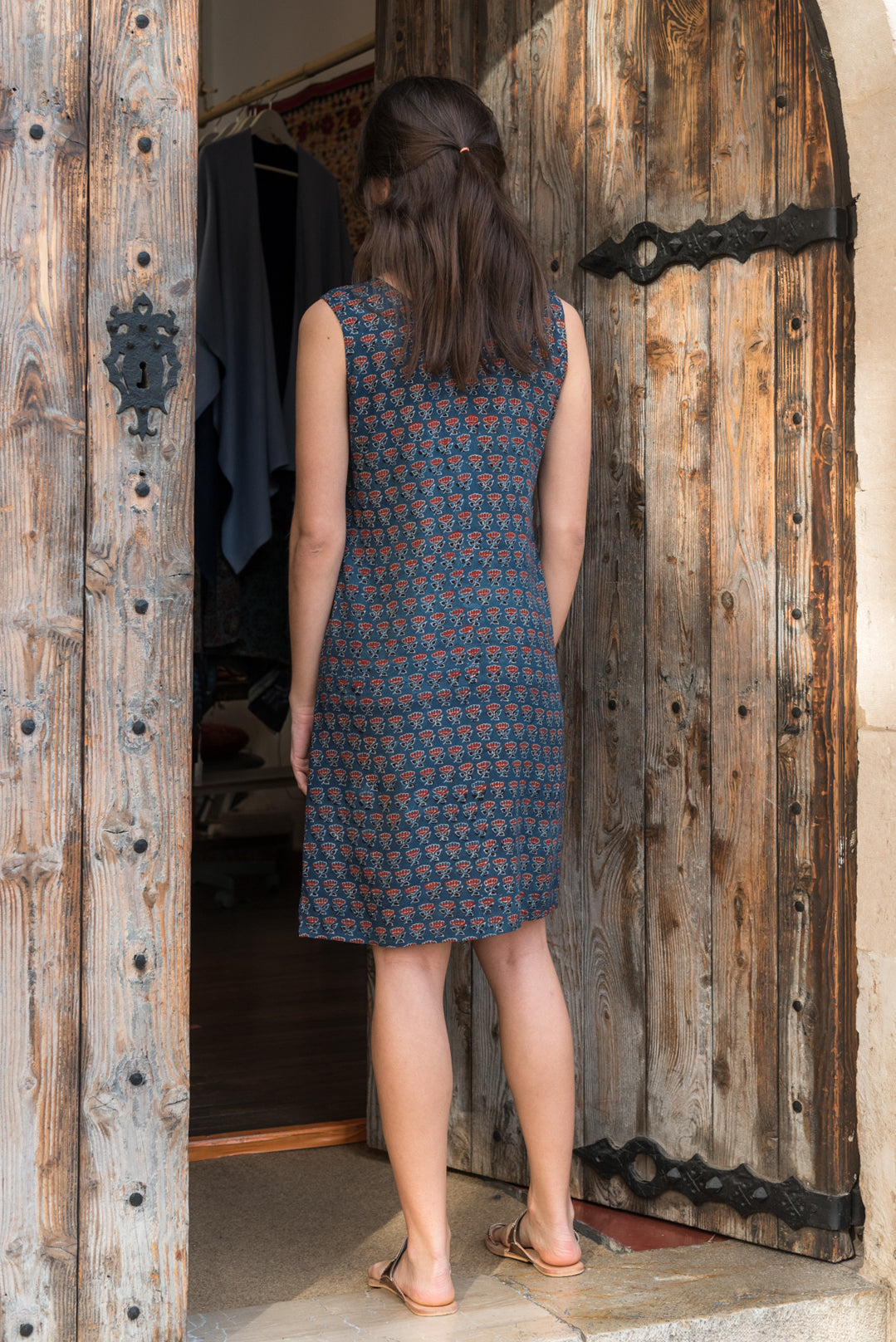 Blue Ajrakh Jackie Dress