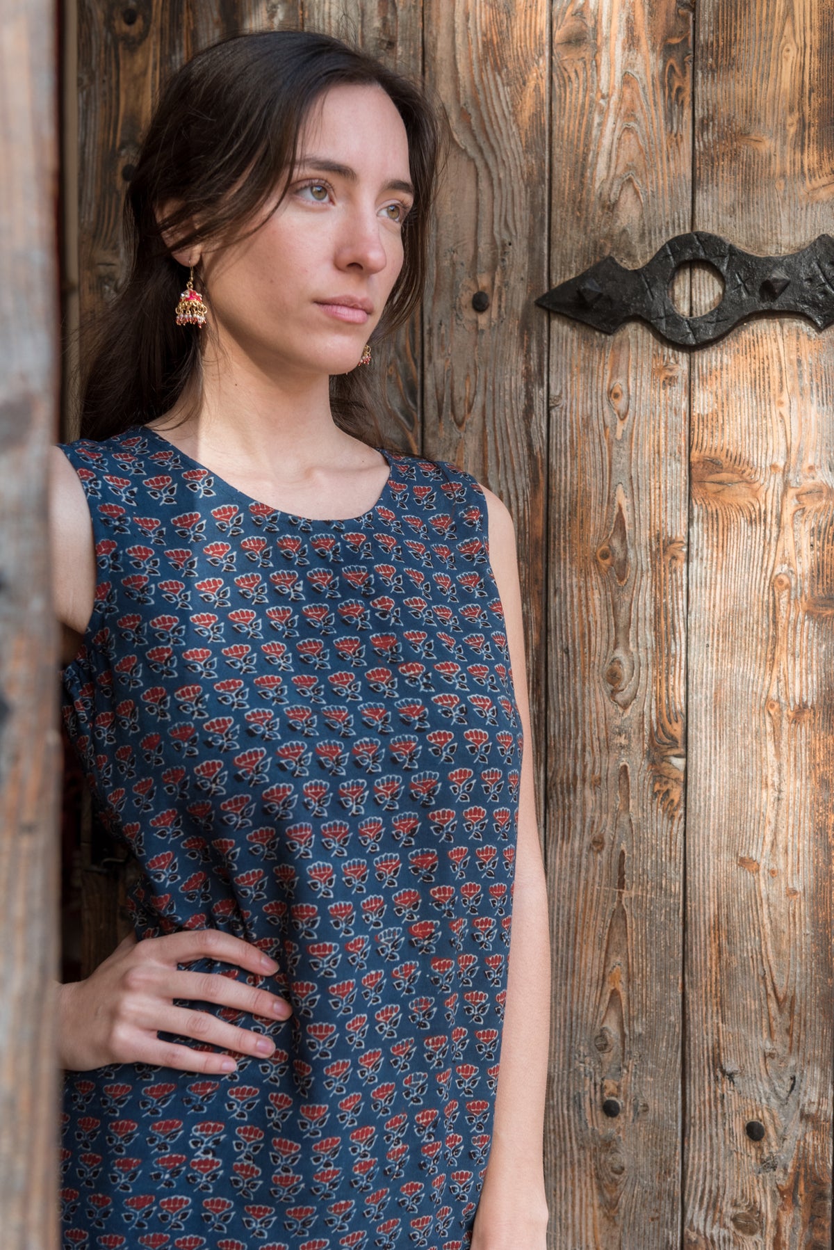 Blue Ajrakh Jackie Dress