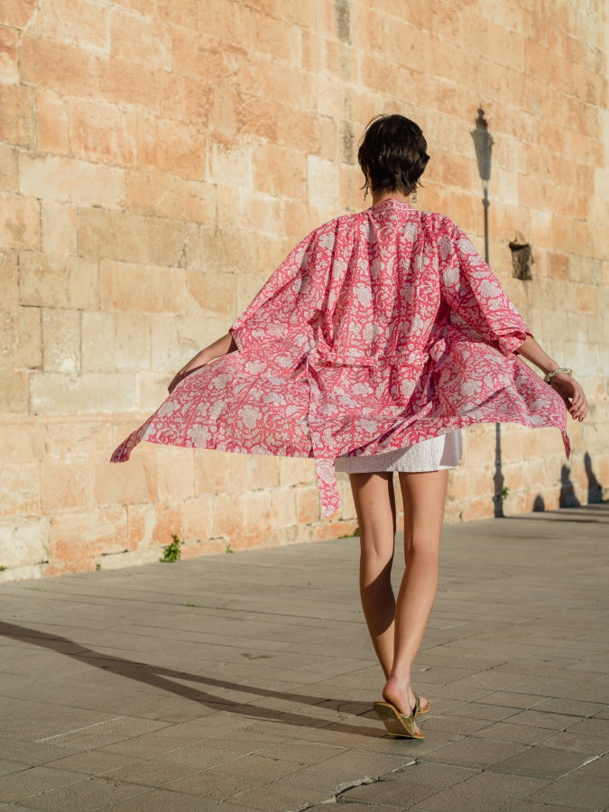 Blockprint Kimono