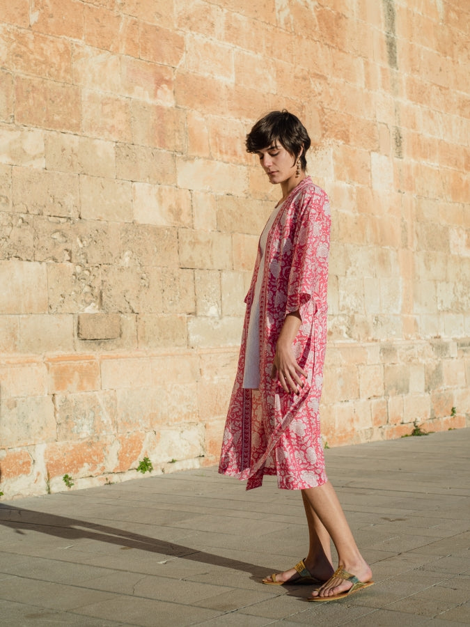 Blockprint Kimono
