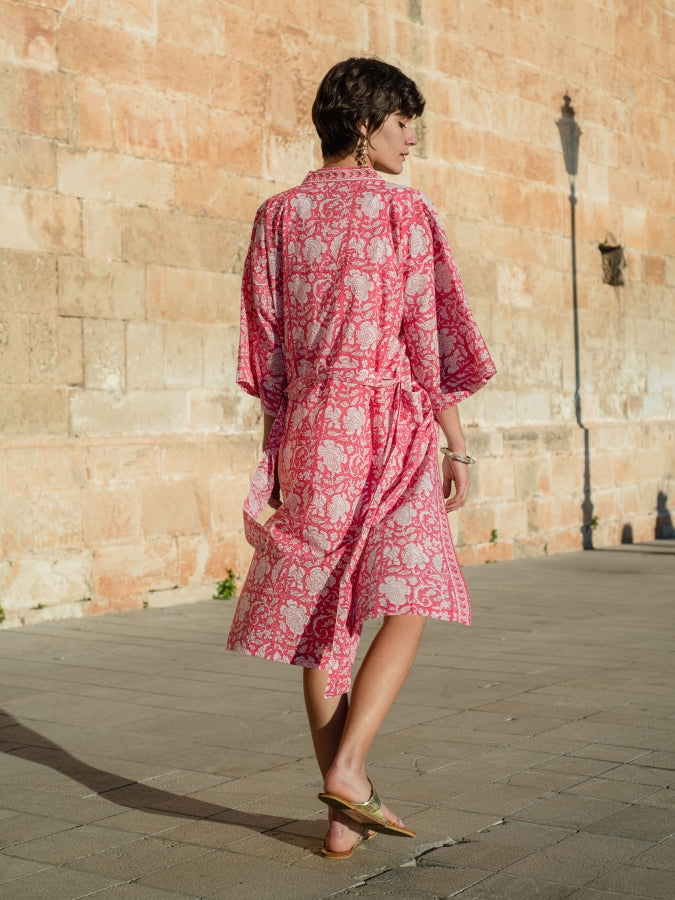 Blockprint Kimono