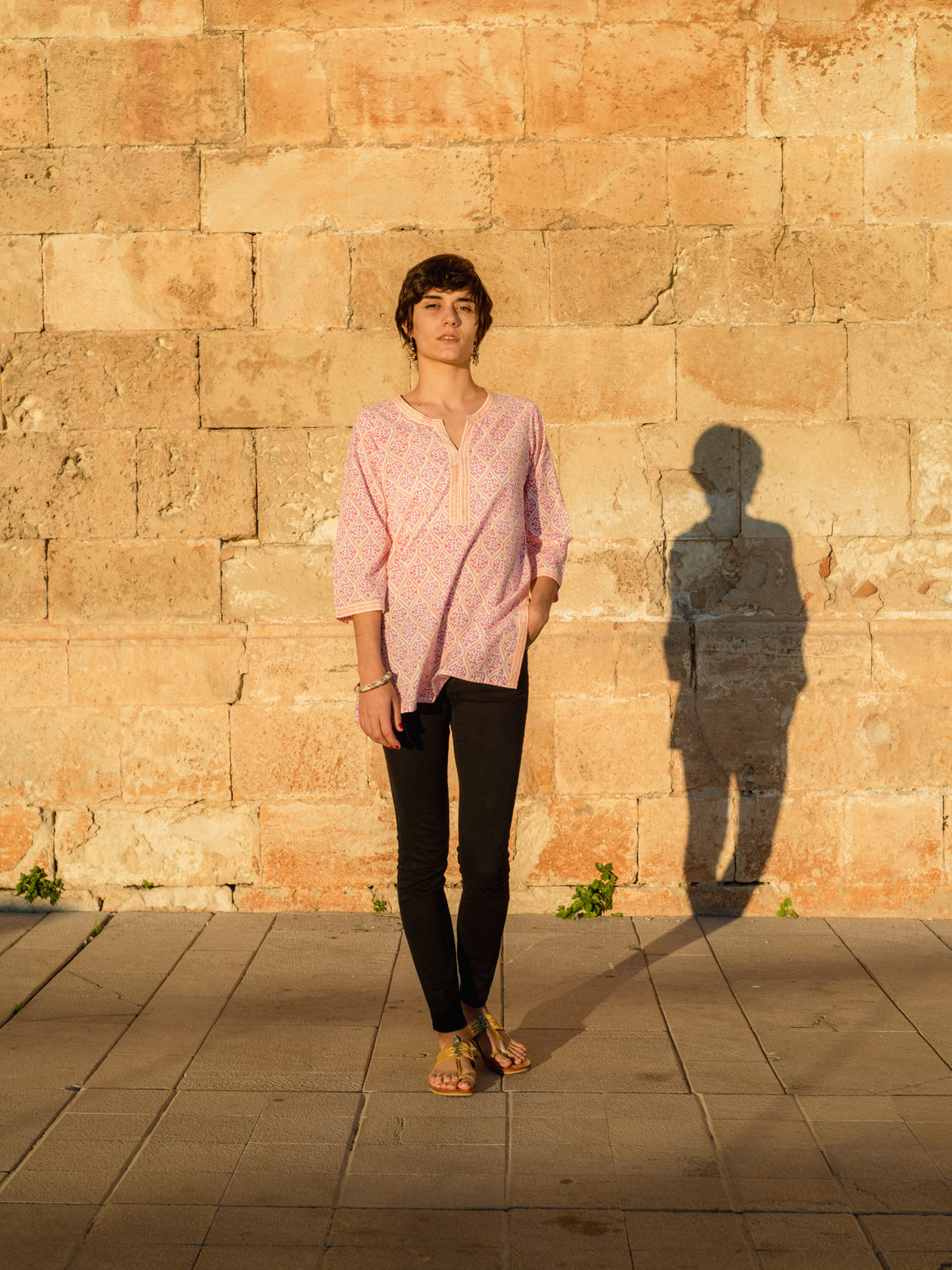 Short Blockprint Kurta